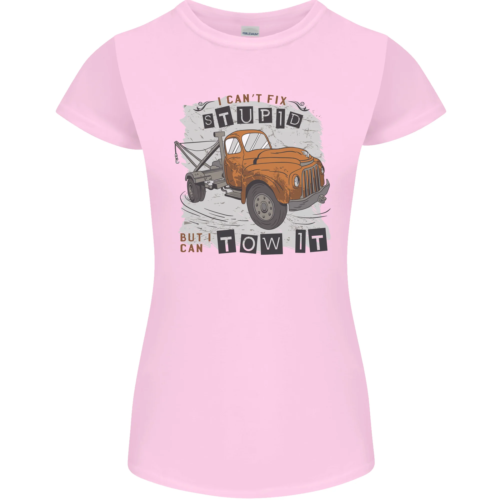 I Can Tow It Funny Towing Truck Operator Womens Petite Cut T-Shirt - Picture 1 of 61