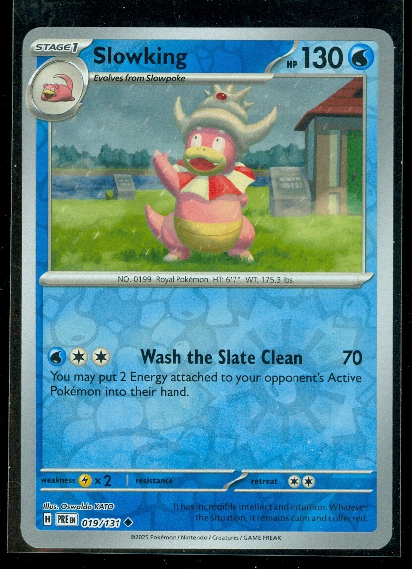 Pokemon SLOWKING 019/131 Prismatic Evolutions  Rev Holo - MINT