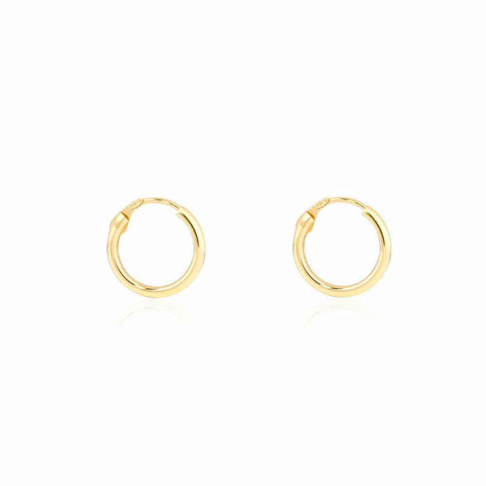 Orecchini per Bambini a cerchio da donna 12x1 mm - oro giallo 18k (750) (T2021PA