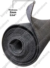 Felt Liner Polymat Carpet Roll 16 ft x 3.75' Charcoal for Tradeshow Stand