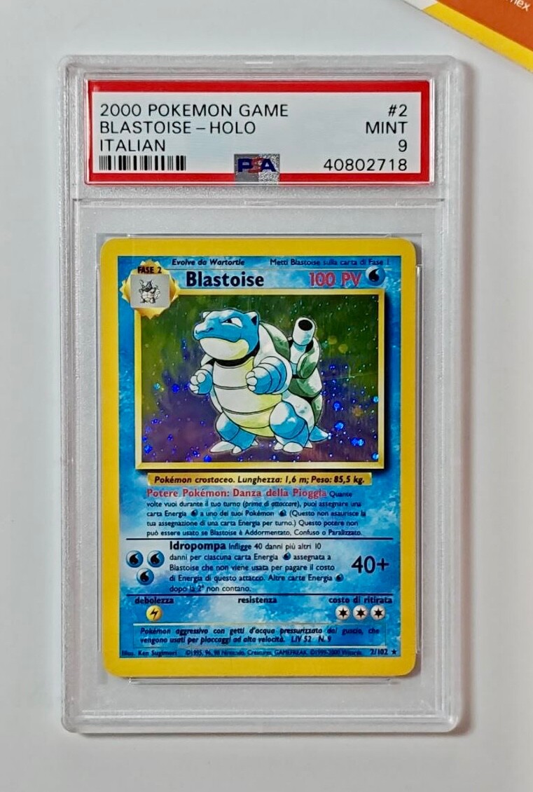 Pokemon PSA 9 Blastoise Holo Unlimited Italiano Base Set #2 | eBay UK