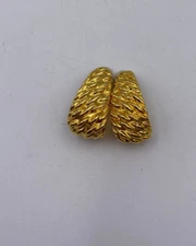 Anne Klein Goldtone Clip On Cuff Earrings