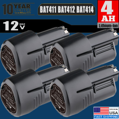 12V 4.8Ah Lithium-ion Battery For Bosch BAT411 BAT412 BAT414 GSR GDR GSB GWI NEW
