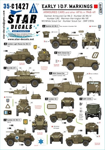 Star Decals 1/35 IDF Israel Defense Forces Early Markings 1948 Arab Israeli War