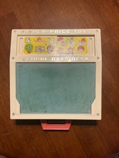 VINTAGE FISHER PRICE SCHOOL DAYS MAGENT CHALKBOARD DESK