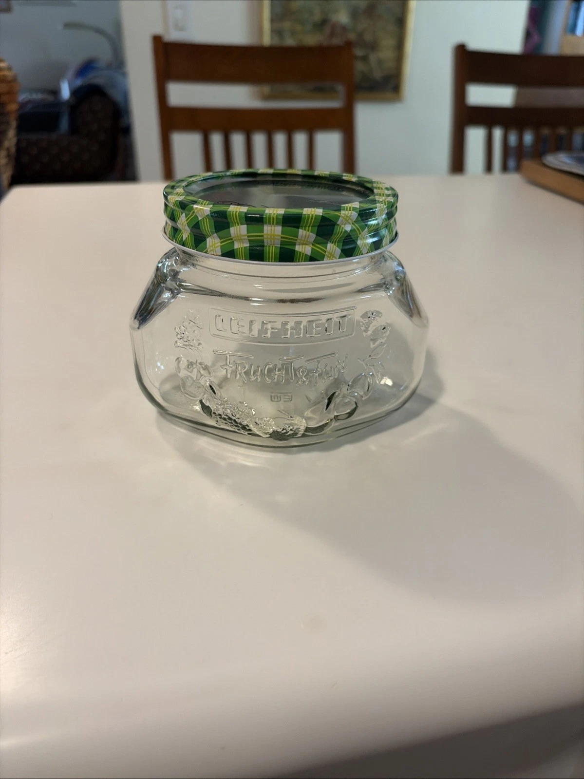 Leifheit Preserving Jam Jar Glass 16 Oz 1/2L Frught & Fun NEW