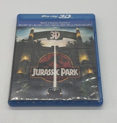 Jurassic Park 3D (Blu-ray/DVD, 2013, 3-Disc Set) VGC
