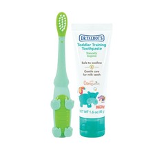 Dr. Talbot's Toddler Training Toothbrush and 1 Count Pack of 1 , Green