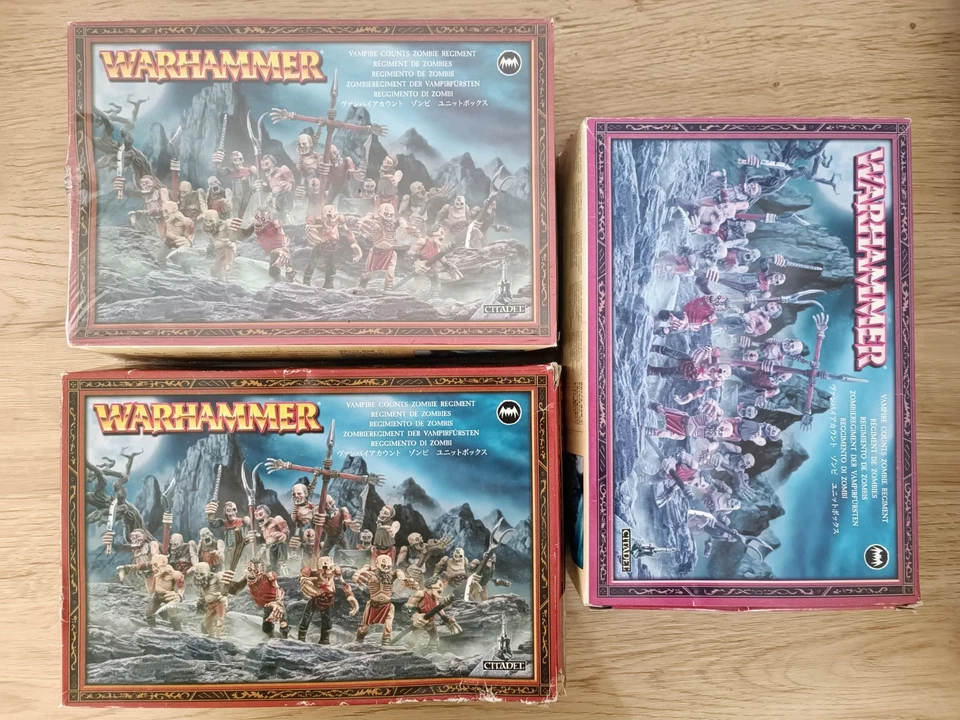 Warhammer Vampire Counts x20 ZOMBIES OOP Plastic Regiment Box 90s - Photo 1/1
