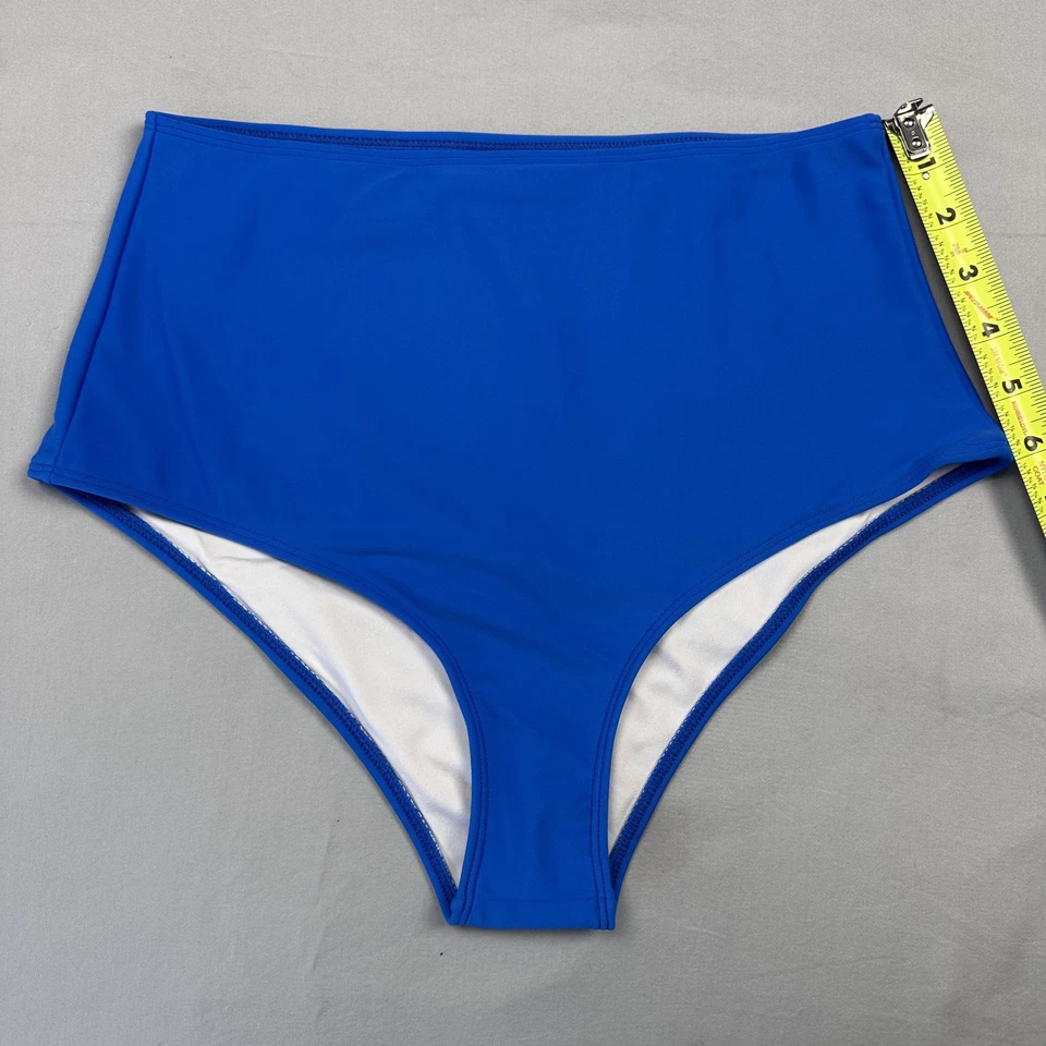 Bikini de natación de cintura alta One Teaspoon Nature Boy Bottom para mujer XS súper azul Foto 3 de 4