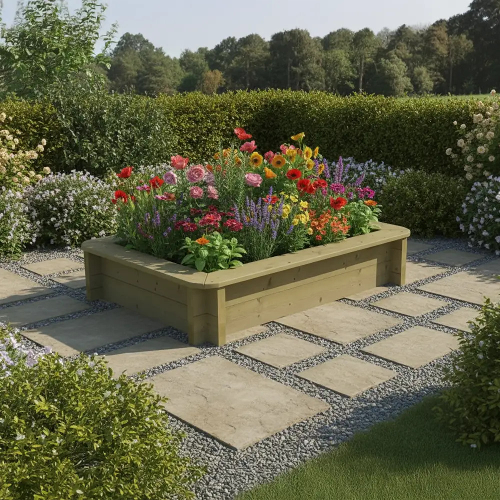 Raised Garden Bed - 1.5m x 1m - 295mm Height - 44mm Thick Wall