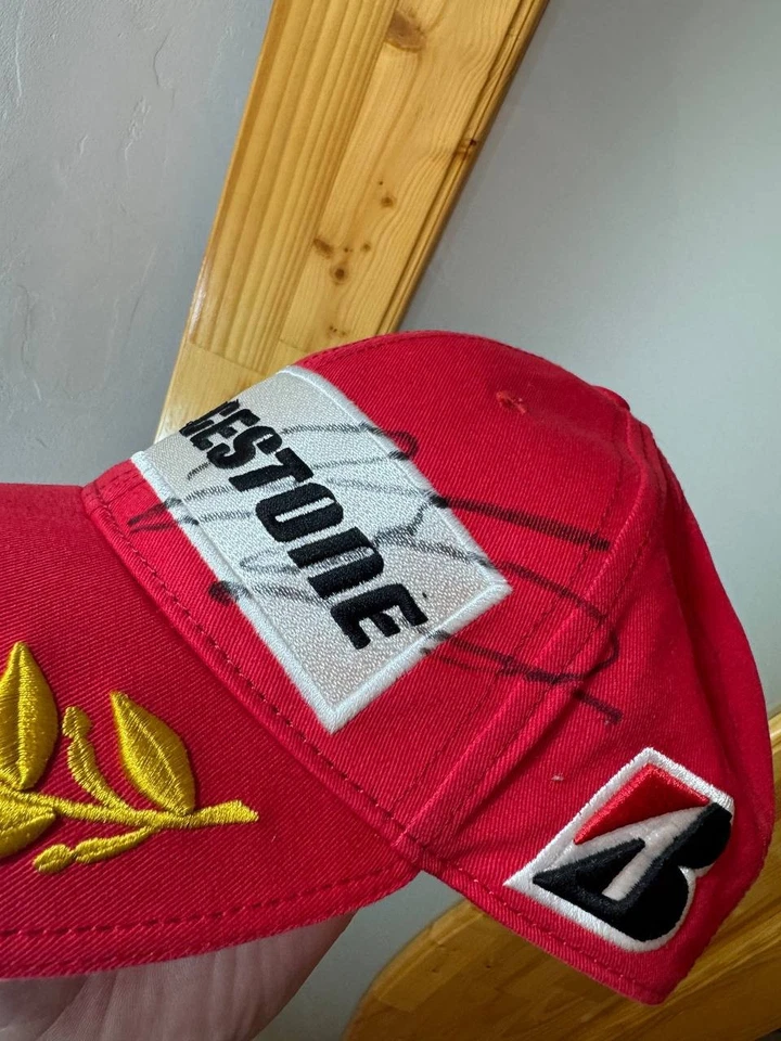 Kimi Raikkone Origonal Signed Bridgestone F1 Raising Cap Color Red - Image 2 of 4