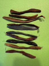 10 VTG Hand Sewn Crafted Leather Hair Curlers Bendable / DIFF colors sizes