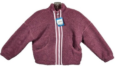 DSG Girls' Cozy Fleece Rose Coffee Full Zip Jacket NWT Size Extra Small (6-7)
