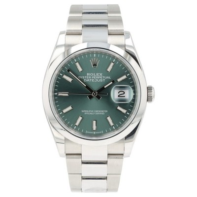 Rolex Datejust Mint Green Dial Stainless Steel 36mm Automatic Men s Watch 126200