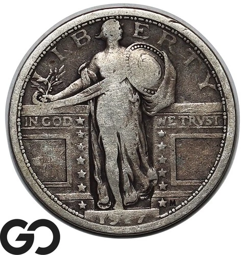 1917 Standing Liberty Quarter, Type 1, Choice VF Better Date