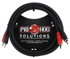 Pig Hog PDRCA06 6' Dual RCA to RCA Cable