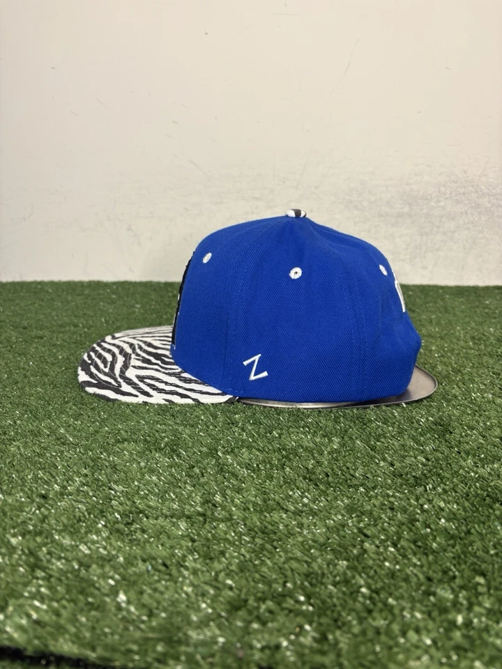 Duke Blue Devils hat cap snap back blue black Zubaz Zephyr Y2K wool vintage mens - Image 4 of 4