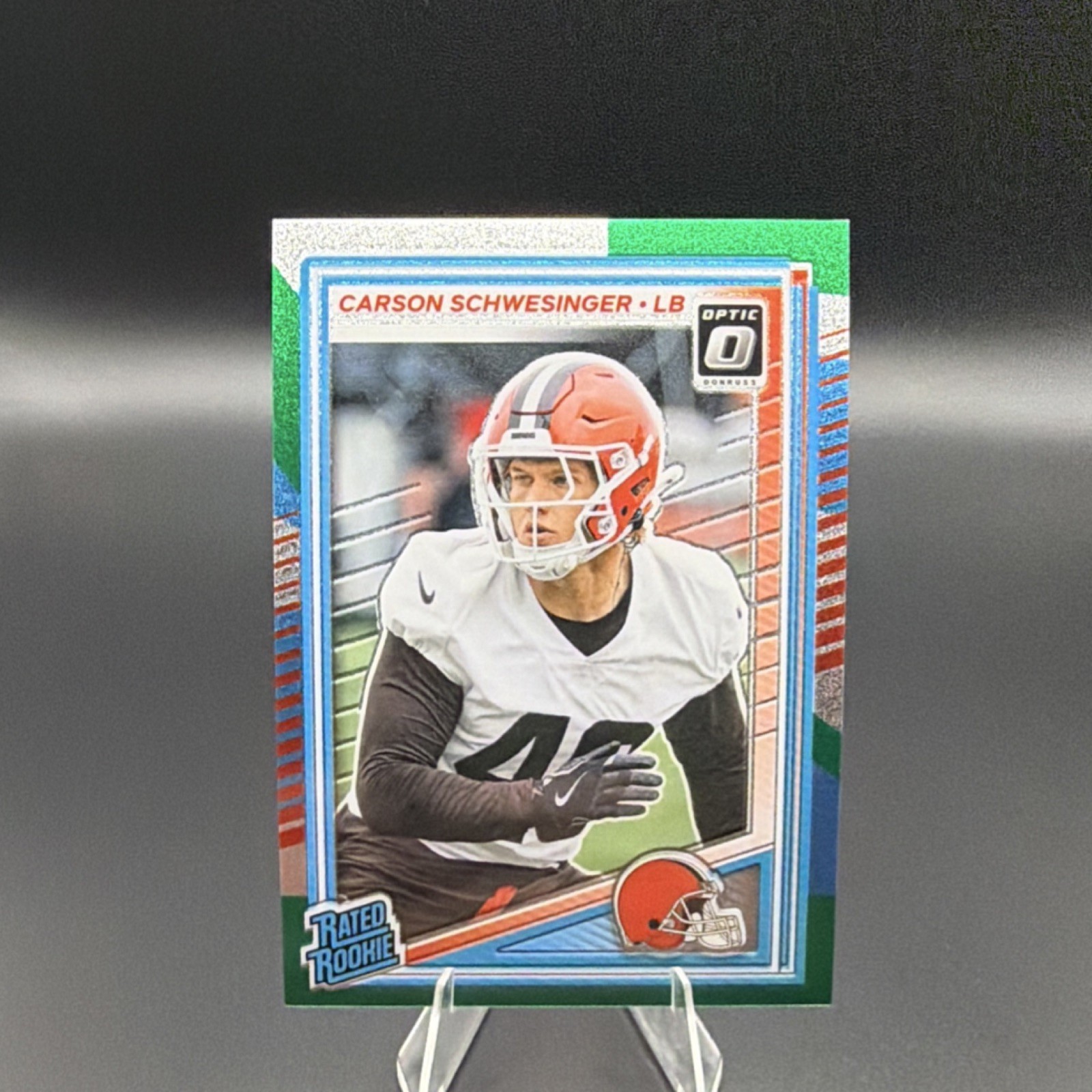 Panini 2025 Donruss Optic Rated Rookie Carson Schwesinger #217 Browns JAZZ