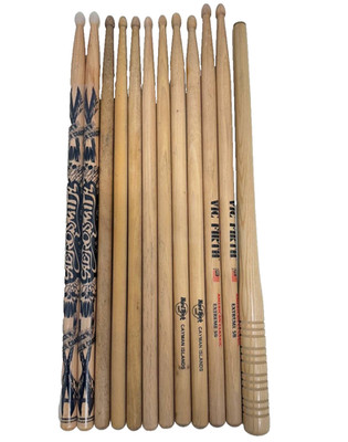 Lot of Drumsticks Vic Firth 5B Aerosmith Hard Rock Cafe Pearl Stick Bag
