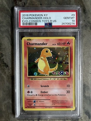 2016 Pokemon Charmander Toys R Us XY Evolutions Holo Promo #9 PSA 10 Gem Mint 💎