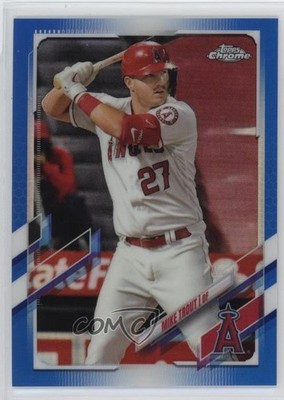 2021 Topps Chrome Blue Refractor 106/150 Mike Trout #27 7d0
