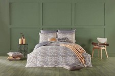 Gray Violet Duvet Cover Set - Full Size 6 Pieces 