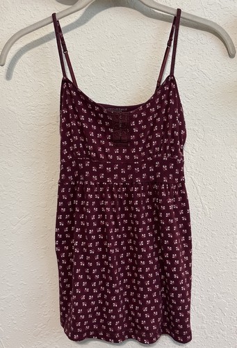 Y2K American Eagle Tie-Back Babydoll Tank Top