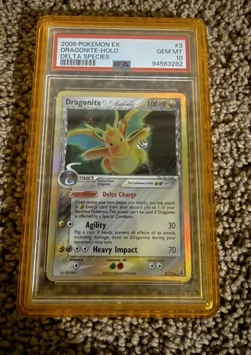 2005 Pokemon Dragonite EX Delta Species Holo Rare #3 PSA 10 GemMint POP 97-9Cert