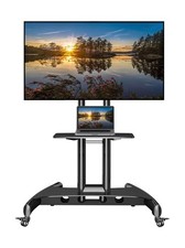 NB Mobile TV Cart, UL Listed, Rolling TV Stand with Wheels for 32 to 75 Inch ...