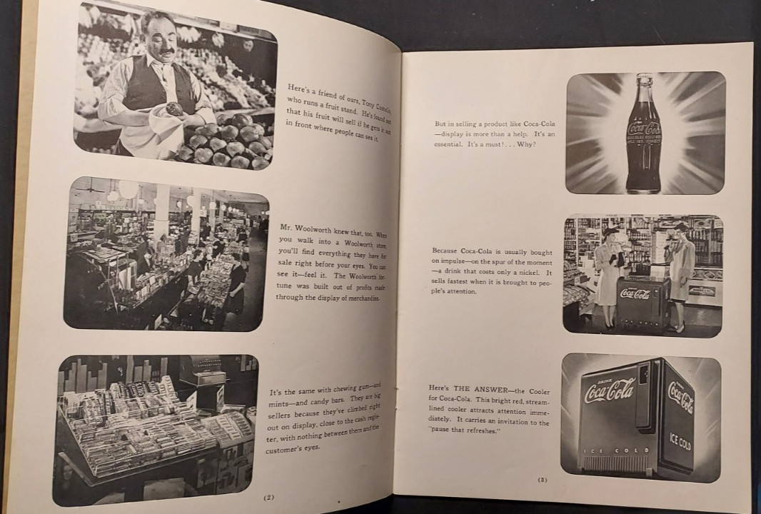 1940 Advertising Salesman Book Coca-Cola Bottling Co Retail Store Coke Coolers