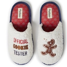 Dearfoams Cozy Comfort Women's Official Cookie Tester Slippers size large 9-10 