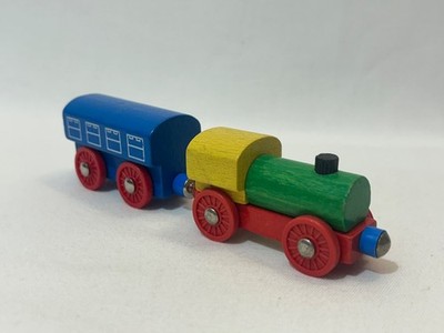 ELC Dampflok und Wagen FRÜHLERNZENTRUM für Holzeisenbahn Schienen