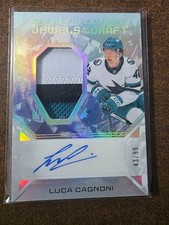 2025 BLACK DIAMOND LUCA CAGNONI JEWELS OF THE DRAFT ROOKIE PATCH AUTO RC /99
