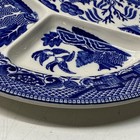 Made In Japan Blue Willow Pattern Divided Grill Dinnerware Tableware Plate — photo 2