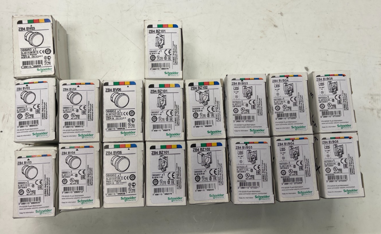 [HUGE LOT] SCHNEIDER ZB4 - PILOT LIGHTS/CONTACT BLOCKS/LIGHT BLOCK