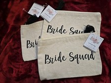 Brides Maids -Cosmetic bag -Set of 3 - " Brides Squad " NWT