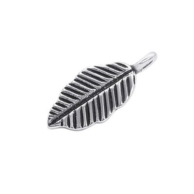 81. Generation Bergstamm 999 Silber Blatt Charms Federform Charm Fundstücke