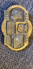 VTG USA Volvo Diesel Trucks Brass Belt Buckle 1979 Tonkin Inc