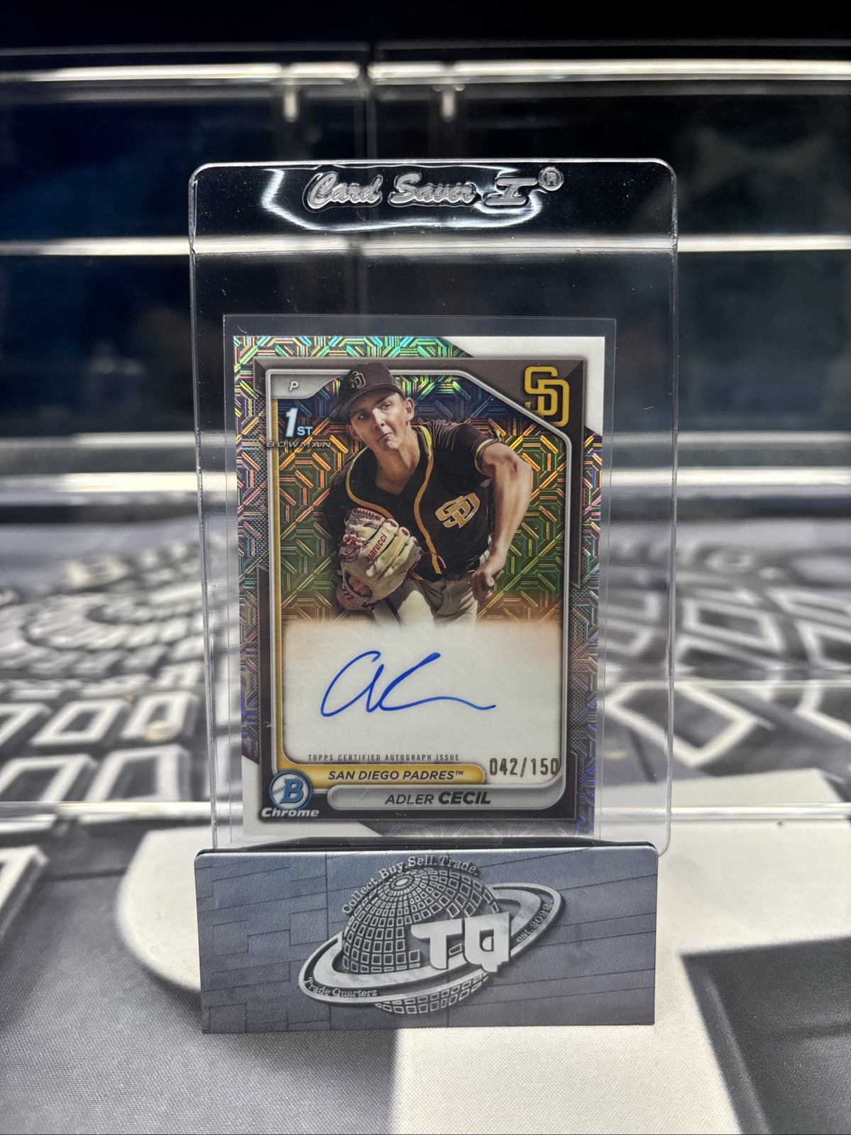 2024 Bowman Chrome Adler Cecil 1st HTA Choice Refractor Auto Autograph RC #/150