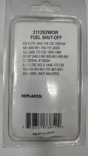 Ford Fuel Tap Shut off Valve 311292WOR Tractors w/ O-Ring NEW - Picture 2 of 2