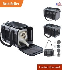17.5x11x11 Inches Cat, Dog Carrier for Pets Up to 16 Lbs, Soft-Sided Cat Bag ...