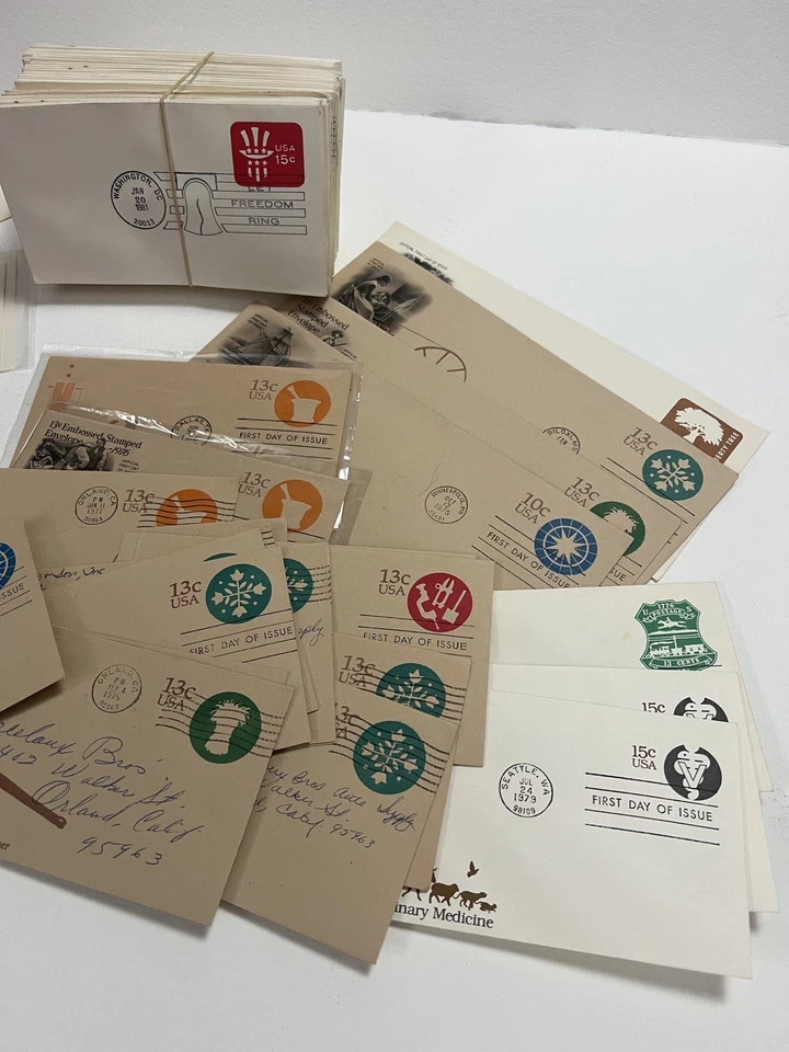 USA Random Lot of 171 Embossed Stamped Envelope FDC Canceled - Image 3 of 4