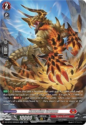 RAVAGING DRAGON (SR) DZ-BT03/SR06EN SILVER RARE CARDFIGHT!! VANGUARD MP