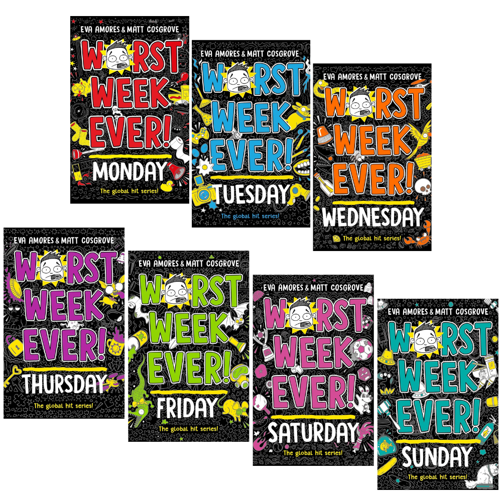 Worst Week Ever 7 Book Set by Eva Amores & Matt Cosgrove