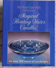 Magical Floating Water Candles from Great Britain 50 Wicks 5 Candles Blue Color