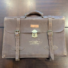 Vintage WWII USAAF Aircraft Inspectors Kit Leather Briefcase USAF 