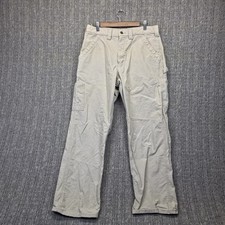 Carhartt B151 TAN Canvas Work Dungaree Pants Mens 34 Carpenter Utility Khaki