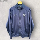 NEW YORK YANKEES NIKE BASEBALL BLUE FULL ZIP MLB JACKET Size L
