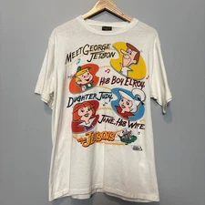 Vintage 90’s The Jetsons Graphic Tee White Large Single Stitch Made In USA